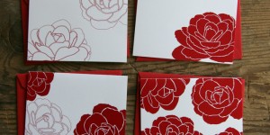 Red Camellias Folded Cards