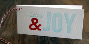 (Sold Out)Love and Joy Gift Cards 