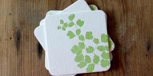 Maidenhair Fern: Letterpress Coasters