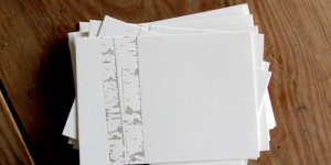 (SOLD OUT) Silver Birches: Letterpress Flat Cards