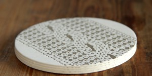 Cable Knit Round: Letterpress Coasters