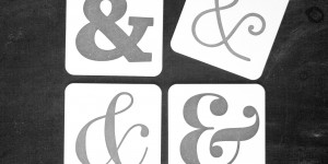 Ampersand Coasters in Black & White