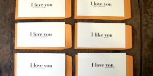 I love you like... : Letterpress Flat Cards & Envelopes (Set of 6)